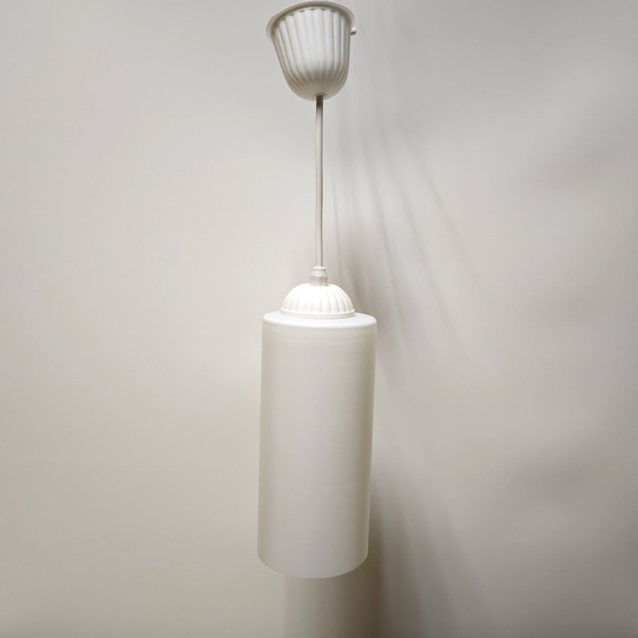 Светильник "Цилиндр" 581 бел. мат. D11 Н230 (гибкий крепеж), 1хЕ27