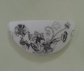 НББ "Нежность" мат. цветы черные (D300/2), 1хЕ27
